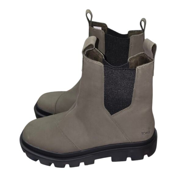 TOMS Women's Rowan Water Resistant Chelsea Boots Green Size 9 New - Picture 9 of 16